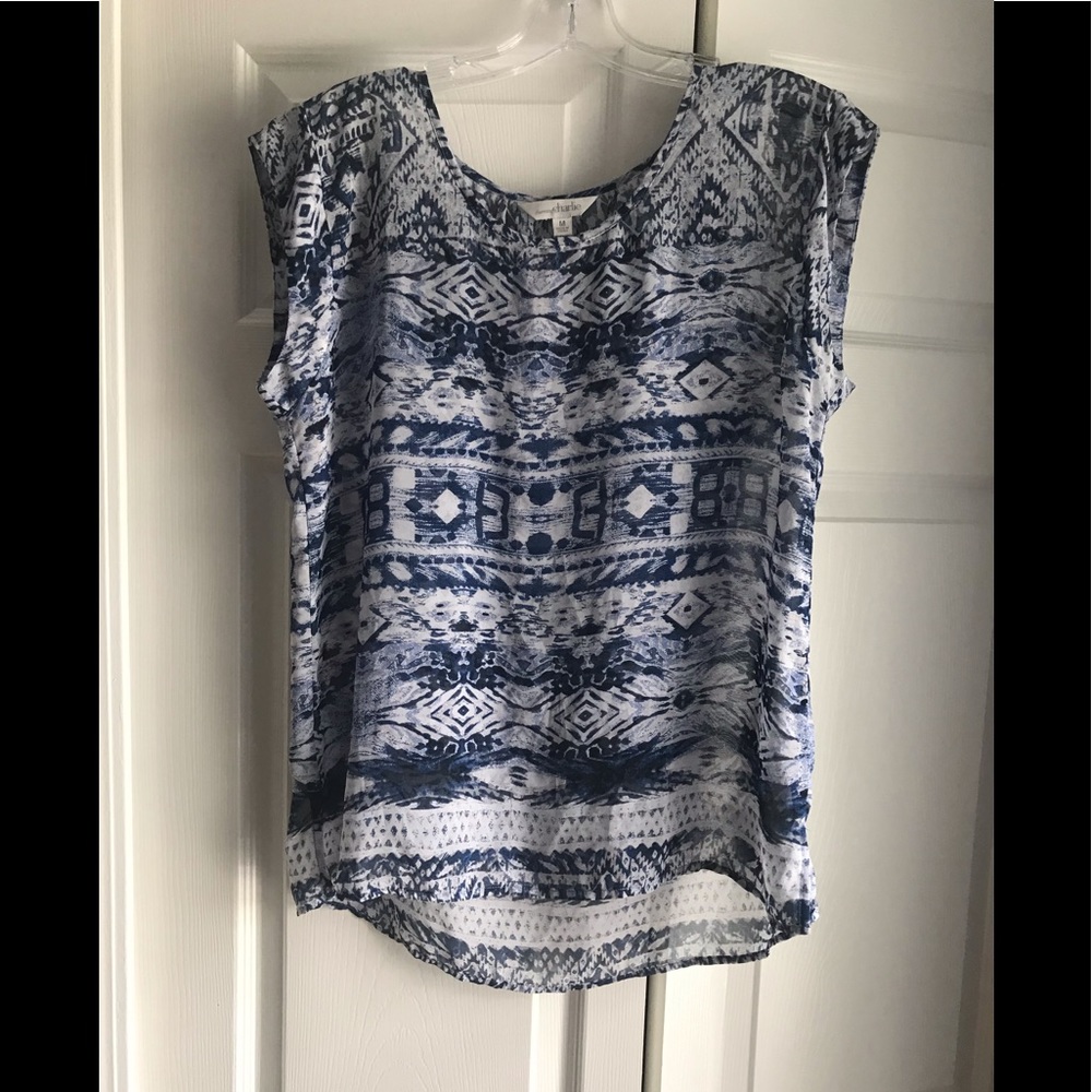 Charming Charlie blue Aztec shirt